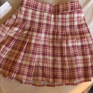 Plaid pleated skirt